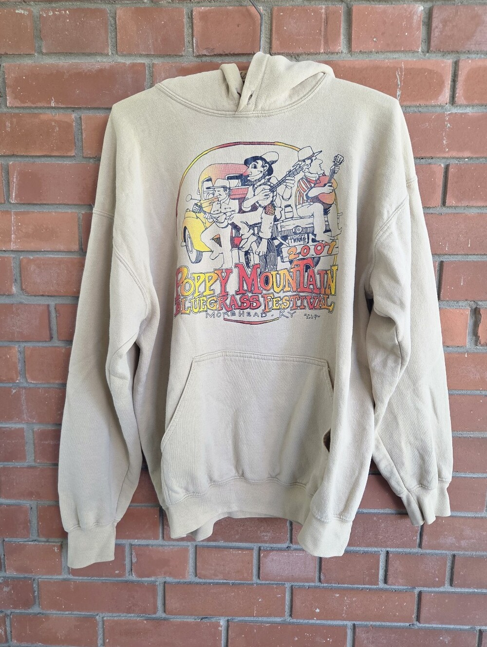 Vintage 2007 Poppy Mountain Bluegrass Festival Hoodie - Size L